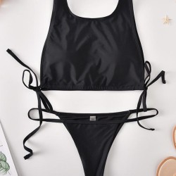 Vest Bandage Split Tankinis Swimsuit