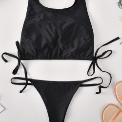 Vest Bandage Split Tankinis Swimsuit