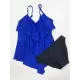 Tiered Falbala Long Section Split Bikini Swimsuit Tiered Falbala Long Section Split Bikini Swimsuit