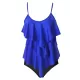 Tiered Falbala Long Section Split Bikini Swimsuit Tiered Falbala Long Section Split Bikini Swimsuit