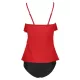 Tiered Falbala Long Section Split Bikini Swimsuit Tiered Falbala Long Section Split Bikini Swimsuit