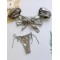 Shiny Puff Sleeves Knotted Split Tankini Swimsuit