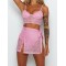 See-Through Split-Joint Underwired Short Skirt Split Tankini Swimsuit