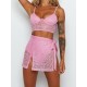 See-Through Split-Joint Underwired Short Skirt Split Tankini Swimsuit See-Through Split-Joint Underwired Short Skirt Split Tankini Swimsuit