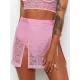 See-Through Split-Joint Underwired Short Skirt Split Tankini Swimsuit See-Through Split-Joint Underwired Short Skirt Split Tankini Swimsuit