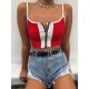 Sports Style Split-Joint Zipper Split Tankini Swimsuit Sports Style Split-Joint Zipper Split Tankini Swimsuit