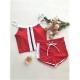 Sports Style Split-Joint Zipper Split Tankini Swimsuit Sports Style Split-Joint Zipper Split Tankini Swimsuit