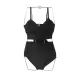 Ins Concise Pleated Split-Joint Split Bikini Swimsuit Ins Concise Pleated Split-Joint Split Bikini Swimsuit