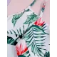 Floral-Print Falbala Folds Split Tankini Swimsuit Floral-Print Falbala Folds Split Tankini Swimsuit