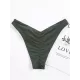 Solid Color Off-The-Shoulder Flared Sleeves Split Bikini Swimsuit Solid Color Off-The-Shoulder Flared Sleeves Split Bikini Swimsuit