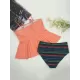 Conservative Falbala Bandeau +Colorful Bikini Pants Conservative Falbala Bandeau +Colorful Bikini Pants