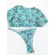 Floral-Print Short Sleeve Split Handsome Wetsuit Floral-Print Short Sleeve Split Handsome Wetsuit