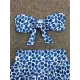 Split Tankini Swimsuit Floral-Print Knotted Bandeau+Falbala Swimming Pants Split Tankini Swimsuit Floral-Print Knotted Bandeau+Falbala Swimming Pants