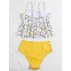 Floral-Print Falbala Split Tankini Swimsuit Floral-Print Falbala Split Tankini Swimsuit