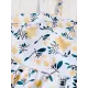 Floral-Print Falbala Split Tankini Swimsuit Floral-Print Falbala Split Tankini Swimsuit
