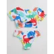 Floral-Print Knotted Short Sleeve Split Tankini Swimsuit Floral-Print Knotted Short Sleeve Split Tankini Swimsuit