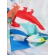 Floral-Print Knotted Short Sleeve Split Tankini Swimsuit Floral-Print Knotted Short Sleeve Split Tankini Swimsuit