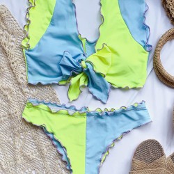 Bowknot Ruffles Tankini Swimwear