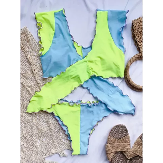 Bowknot Ruffles Tankini Swimwear Bowknot Ruffles Tankini Swimwear