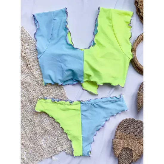 Bowknot Ruffles Tankini Swimwear Bowknot Ruffles Tankini Swimwear
