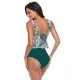 Ruffled Floral Printed High-Waisted Bikini Swimsuit Ruffled Floral Printed High-Waisted Bikini Swimsuit