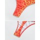 Off-The-Shoulder Long Sleeve Tie-Dyed Tankini Swimwear Off-The-Shoulder Long Sleeve Tie-Dyed Tankini Swimwear