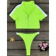 Short Sleeve Zipper Tight Brazilian Tankini Swimwear Short Sleeve Zipper Tight Brazilian Tankini Swimwear