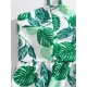 Spaghetti-Neck Monstera Ceriman High-Waisted Split Tankini Swimsuit Spaghetti-Neck Monstera Ceriman High-Waisted Split Tankini Swimsuit