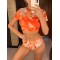 Short Sleeve Tie-Dyed High-Waisted Tankini Swimwear