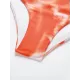 Short Sleeve Tie-Dyed High-Waisted Tankini Swimwear Short Sleeve Tie-Dyed High-Waisted Tankini Swimwear