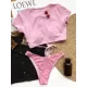 Round-Neck Short Sleeve Paaded Backless Hipster Tankini Swimwear Round-Neck Short Sleeve Paaded Backless Hipster Tankini Swimwear