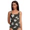 Floral Printed High-Waisted Split Swimwear