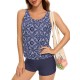 Ethnic Printed Adjustable Spaghetti-Neck Tankini Swimsuit Ethnic Printed Adjustable Spaghetti-Neck Tankini Swimsuit