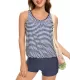 Ethnic Printed Adjustable Spaghetti-Neck Tankini Swimsuit Ethnic Printed Adjustable Spaghetti-Neck Tankini Swimsuit