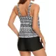 Ethnic Printed Adjustable Spaghetti-Neck Tankini Swimsuit Ethnic Printed Adjustable Spaghetti-Neck Tankini Swimsuit