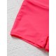 Solid Color Short-Sleeves High-Waisted Tankini Swimwear Solid Color Short-Sleeves High-Waisted Tankini Swimwear