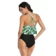 Floral Printed Falbala High-Waisted Backless Tankini Swimwear Floral Printed Falbala High-Waisted Backless Tankini Swimwear