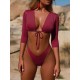 Plain Knot Front Tankini Swimwear Plain Knot Front Tankini Swimwear