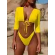 Plain Knot Front Tankini Swimwear Plain Knot Front Tankini Swimwear