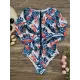 Fashion Floral Print Zipper Sexy One-Piece Wetsuit Swimwear Fashion Floral Print Zipper Sexy One-Piece Wetsuit Swimwear