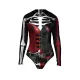 Halloween Harley Quinn Skeleton Printed Long-Sleeves Wetsuit Halloween Harley Quinn Skeleton Printed Long-Sleeves Wetsuit