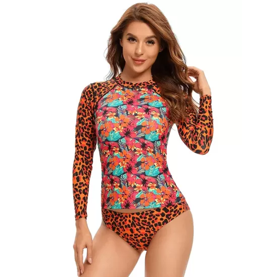 Split-Joint Floral &Leopard Printed Split Wetsuits Split-Joint Floral &Leopard Printed Split Wetsuits