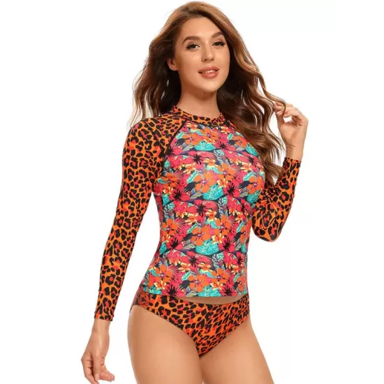 Split-Joint Floral &Leopard Printed Split Wetsuits Split-Joint Floral &Leopard Printed Split Wetsuits