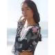 Flower&Leaves Print Long Sleeves One-Piece Wetsuit Flower&Leaves Print Long Sleeves One-Piece Wetsuit