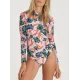 Floral Printed Long Sleeves One Piece Wetsuit Floral Printed Long Sleeves One Piece Wetsuit