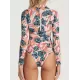 Floral Printed Long Sleeves One Piece Wetsuit Floral Printed Long Sleeves One Piece Wetsuit