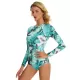 Floral Printed Ink Style Long Sleeves Zipper One-Piece Wetsuits Floral Printed Ink Style Long Sleeves Zipper One-Piece Wetsuits