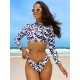 Sexy Backless Lace-Up Floral-Printed Wetsuits Sexy Backless Lace-Up Floral-Printed Wetsuits