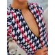 Plaid Zipper Long-Sleeves One-Piece Wetsuit Plaid Zipper Long-Sleeves One-Piece Wetsuit