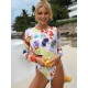 Personalized Printing Long Sleeve Backless Sexy Slim Wetsuit Swimwear Personalized Printing Long Sleeve Backless Sexy Slim Wetsuit Swimwear
